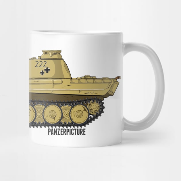 Panther Ausf.G 222 T-Shirt by Panzerpicture